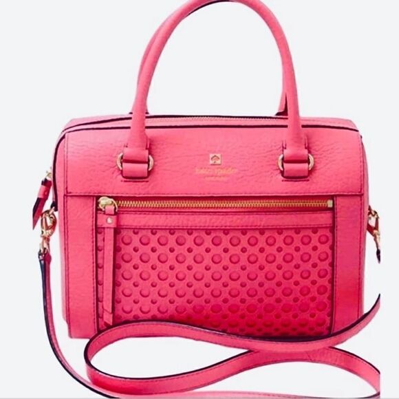 ♠️ NWT Vintage Kate Spade Delaney Perri Lane Bubbles satchel in Cabaret Pink - Picture 13 of 14